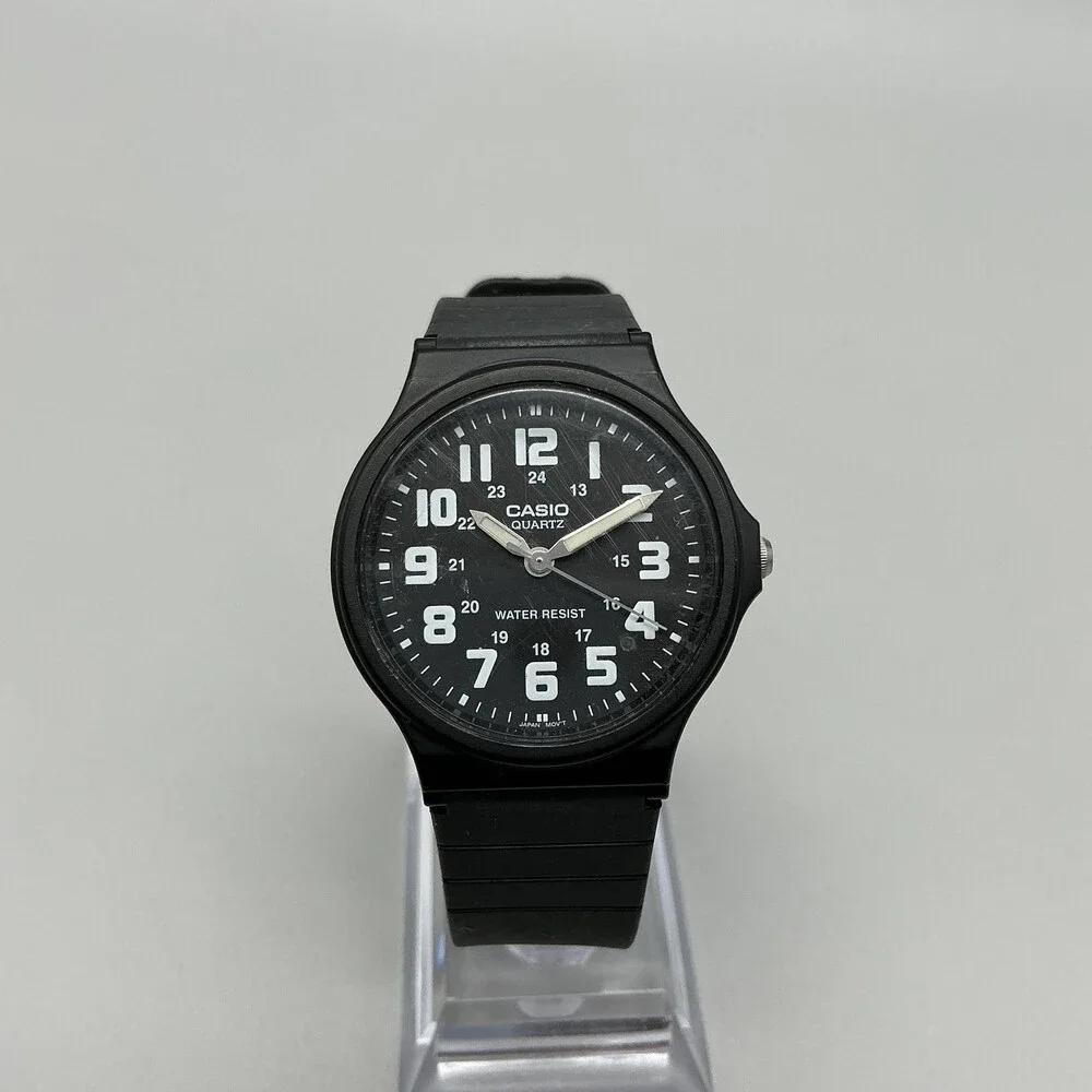 Casio 1330 MQ-71 Mens Watch 34mm Black Dial Black Resin Water Resistant